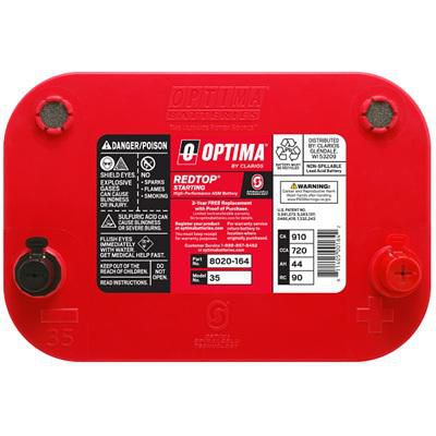 Optima Red Top 720CCA Group 35 AGM Car Battery - Reliable Long-Lasting ...