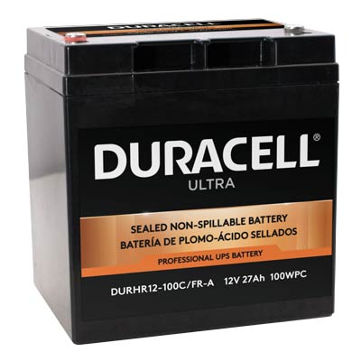 Duracell Ultra 12V 27AH AGM High Rate SLA Battery, M6 C Terminals