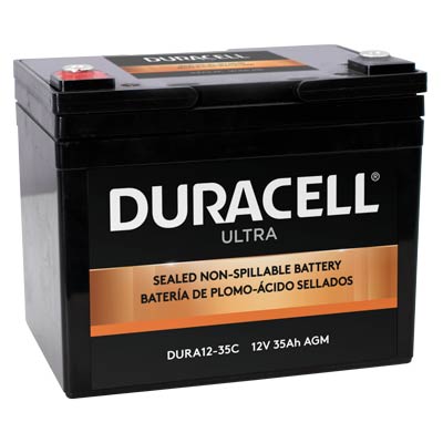 Duracell Ultra 12V 35AH AGM SLA Battery M6 Insert Terminal Power